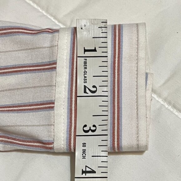 Loft striped womens button down blouse patriotic colors(SALE) - Picture 9 of 14